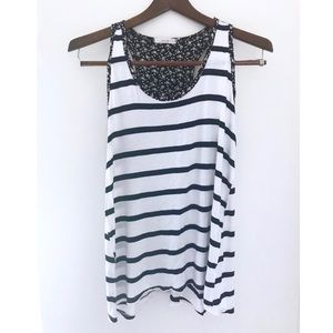 Stripe & Floral Tank